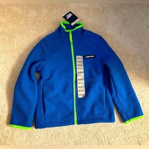 Lands' End Boys Breathable Grid Fleece Full-Zip Jacket